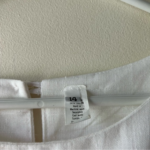 $5 FOR $25 | Vintage Barbiecore Sheath Modest Midi Dress Pink White 14 - Picture 4 of 13